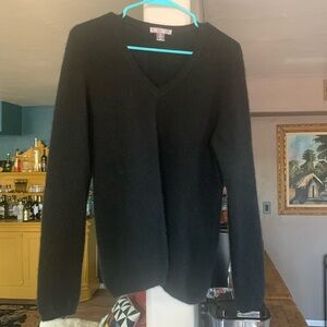 Charter Club 100% Cashmere Women’s v-neck Sweater Black X-LARGE see notes